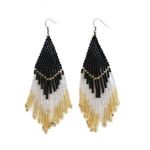 FOSTERIE Caviar Beaded Earrings - NEW WITH TAGS